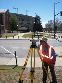 baseline surveying auburn stadium